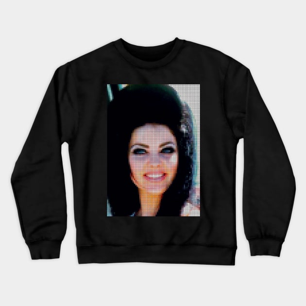 Priscilla Presley Dot Art Vintage Crewneck Sweatshirt by PengellyArt